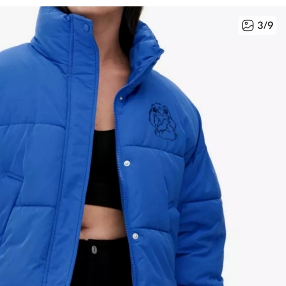 Disney Exclusive STITCH Women's Blue Puffer Jacket, size M, New 💖 No Tags - Picture 5 of 15
